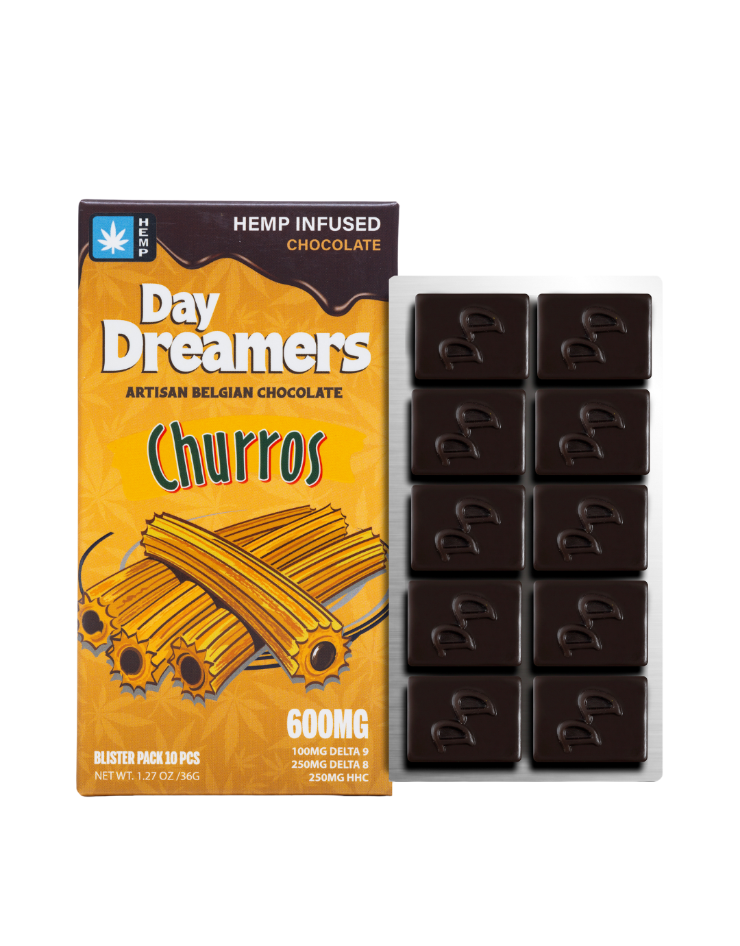 Churros D8, D9 & HHC Chocolate 600mg