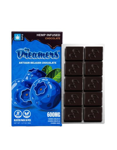 Blueberry D8, D9 & HHC Chocolate 600mg