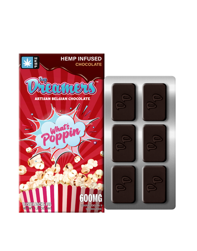 What's Poppin' Bar D9 & HHC Chocolate 600mg