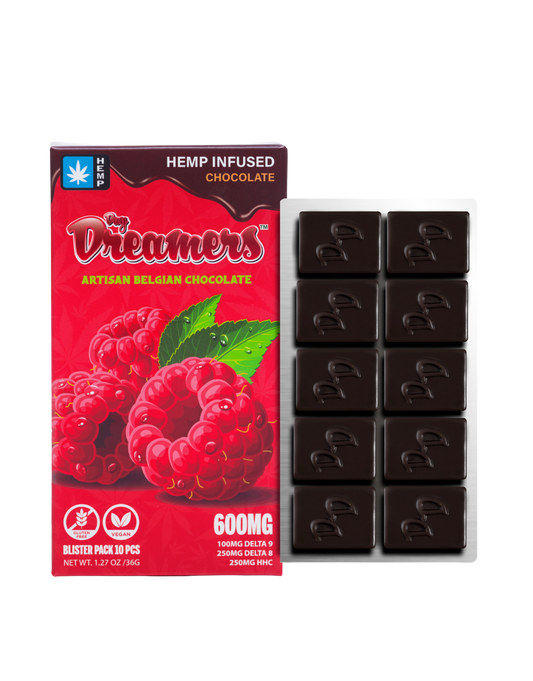 Raspberry D8, D9 & HHC Chocolate 600mg