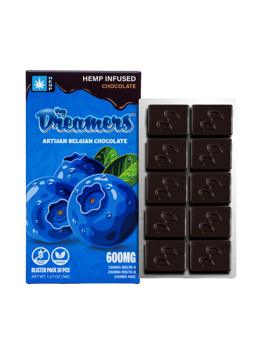 Blueberry D8, D9 & HHC Chocolate 600mg