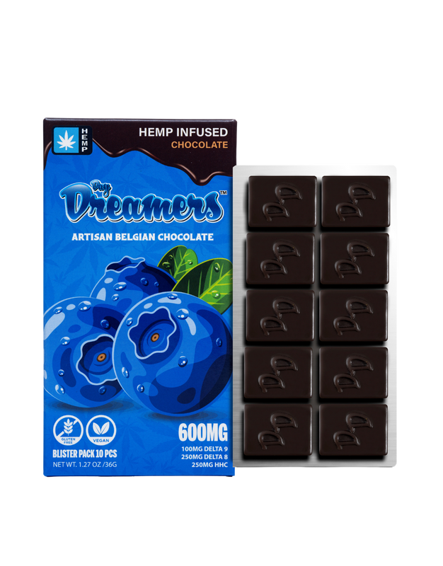 Blueberry D8, D9 & HHC Chocolate 600mg