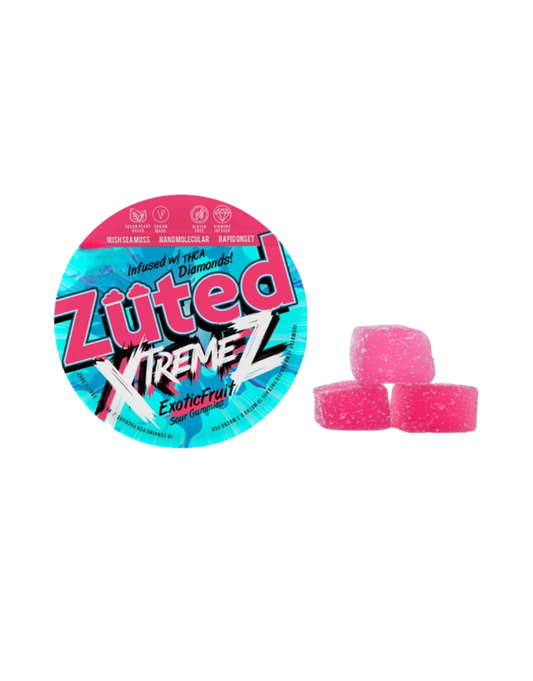 Zuted Xtremez Exotic Fruit Sour D9 Gummies