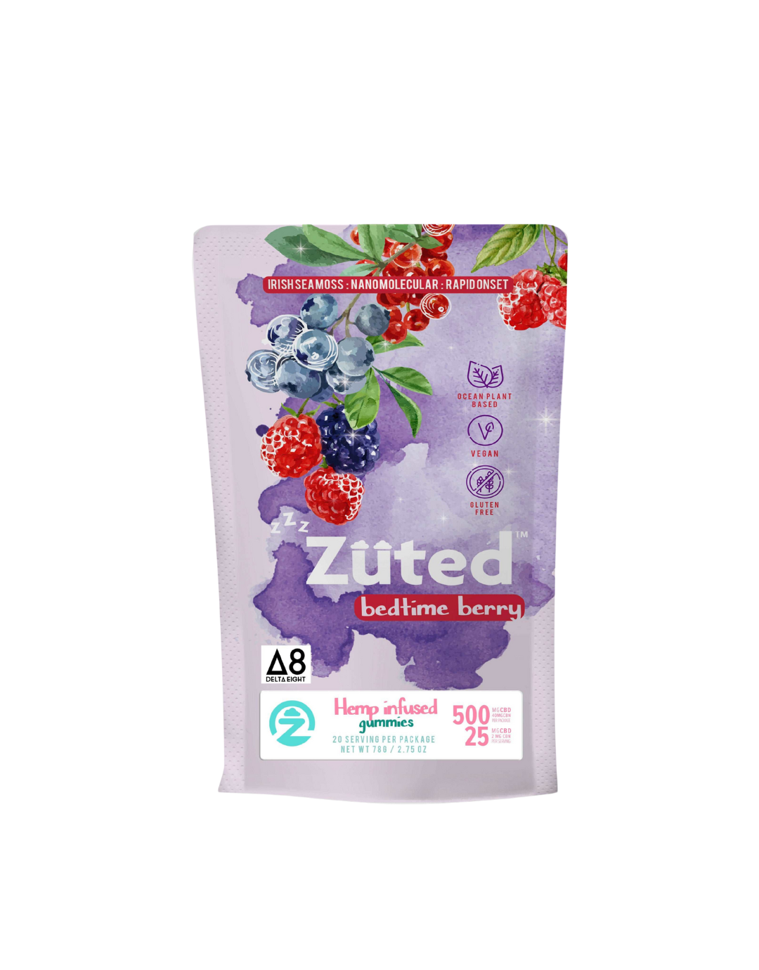 Zuted Bedtime Berry D8 Gummies