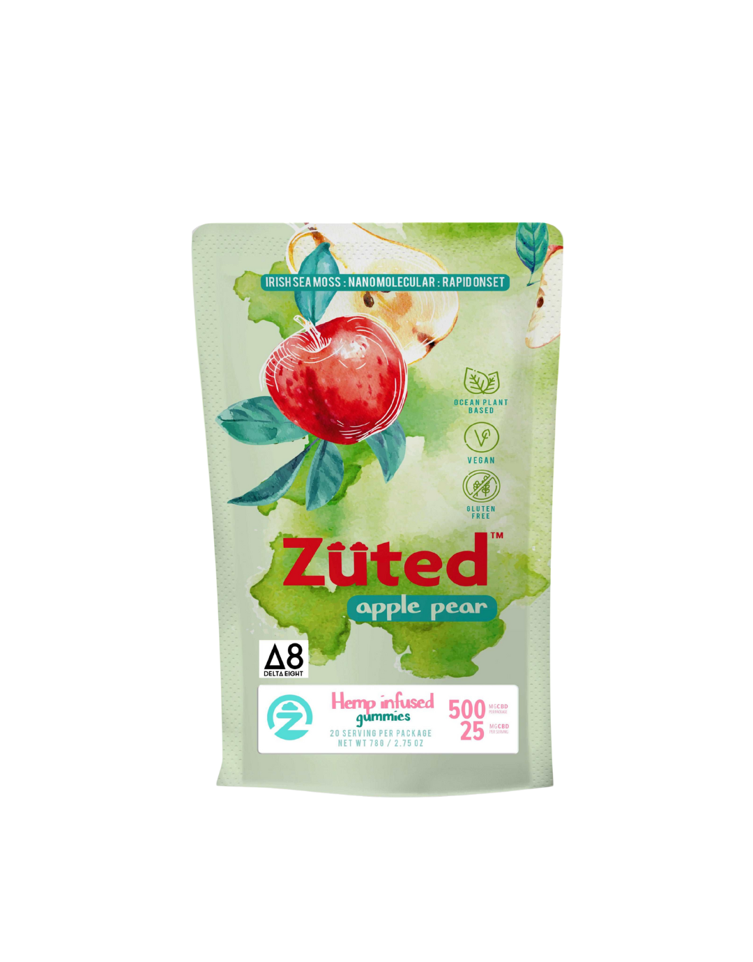Zuted Apple Pear D8 Gummies