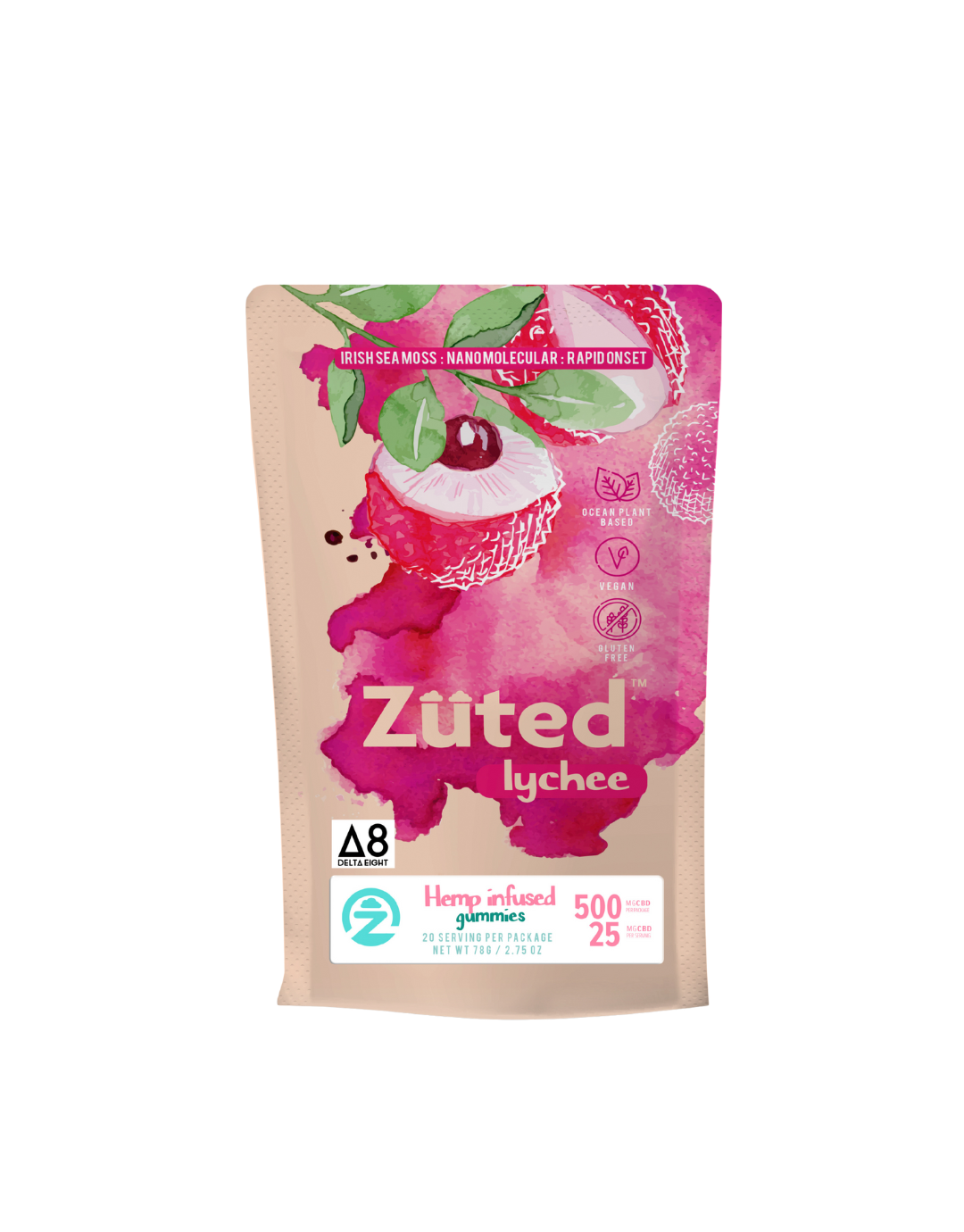 Zuted Lychee D8 Gummies