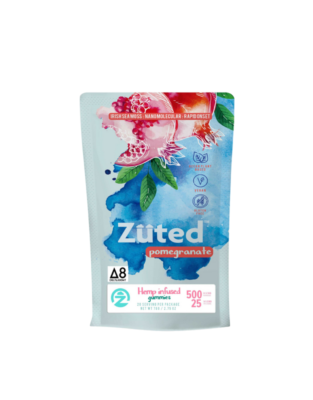Zuted Pomegranate D8 Gummies