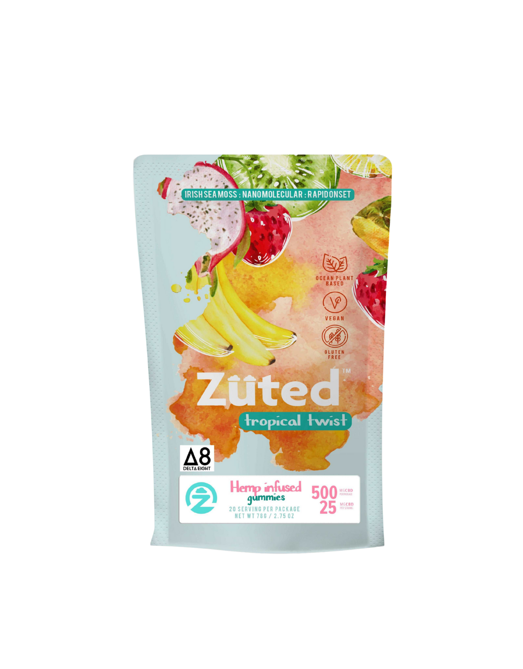 Zuted Tropical Twist  D8 Gummies