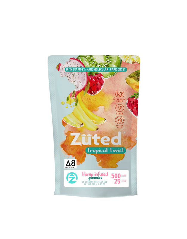 Zuted Tropical Twist D8 Gummies