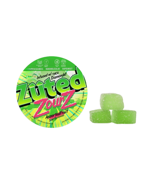 Zuted Xtremez Assorted Fruit Sour D9 Gummies