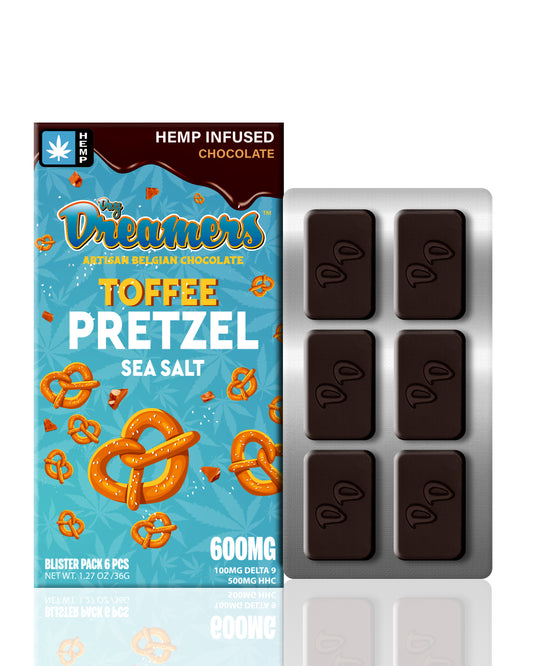 Toffee Pretzel Bar D9 & HHC Chocolate 600mg