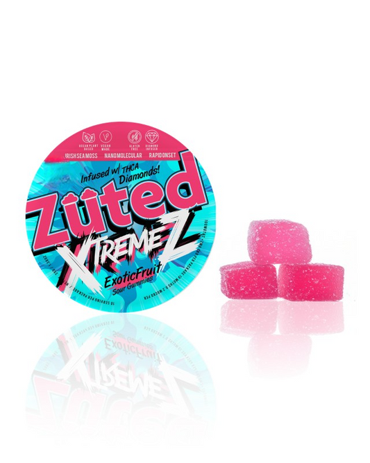 Zuted Xtremez Exotic Fruit Sour D9 Gummies