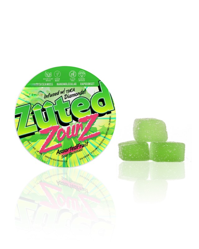 Zuted Xtremez Assorted Fruit Sour D9 Gummies
